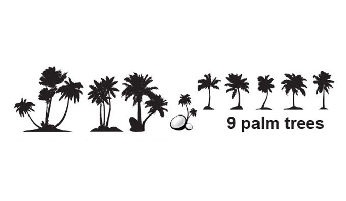 680x395 Palm Tree Vectors Set Free Vectors Ui Download