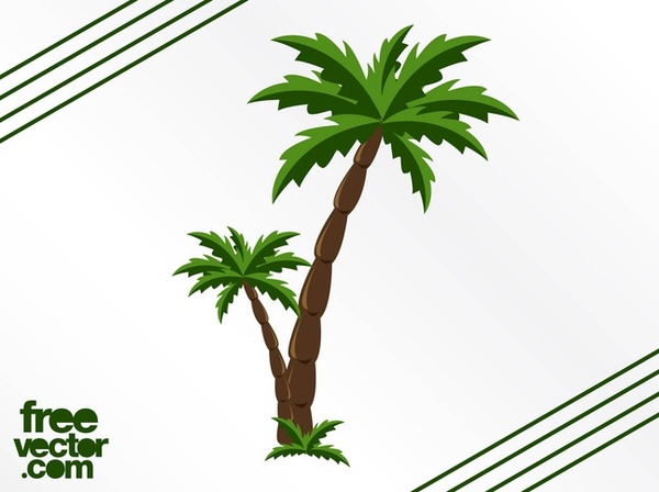 600x448 Palm Trees Free Vector 123freevectors