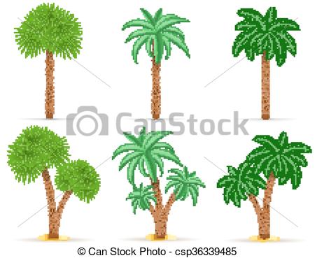 450x369 Palm Tree Vector Illustration Isolated On White Background Vector