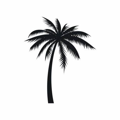 474x474 Simple Palm Tree Vector. California Palm Tree Vector Outline