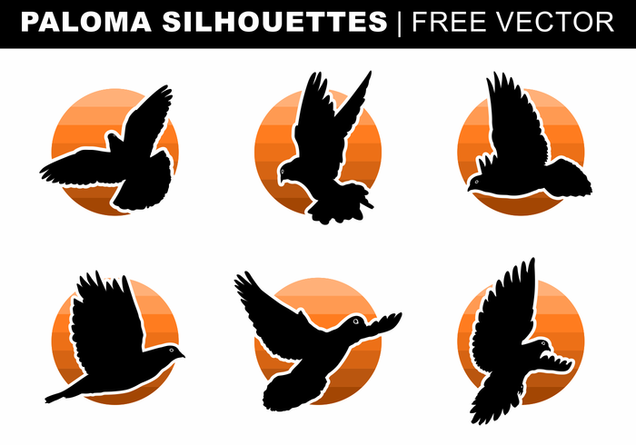 700x490 Paloma Silhouettes Free Vector