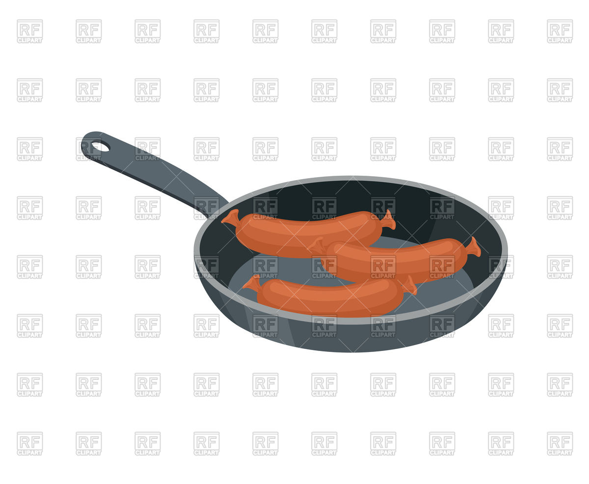 1200x986 Sausages In Pan Vector Image Vector Artwork Of Food And