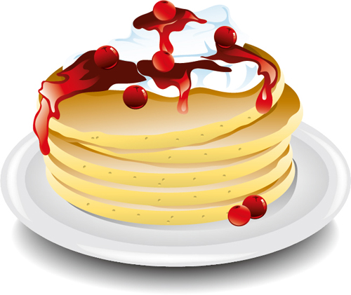 500x421 Pancake With Cherry Vector Design Free Download