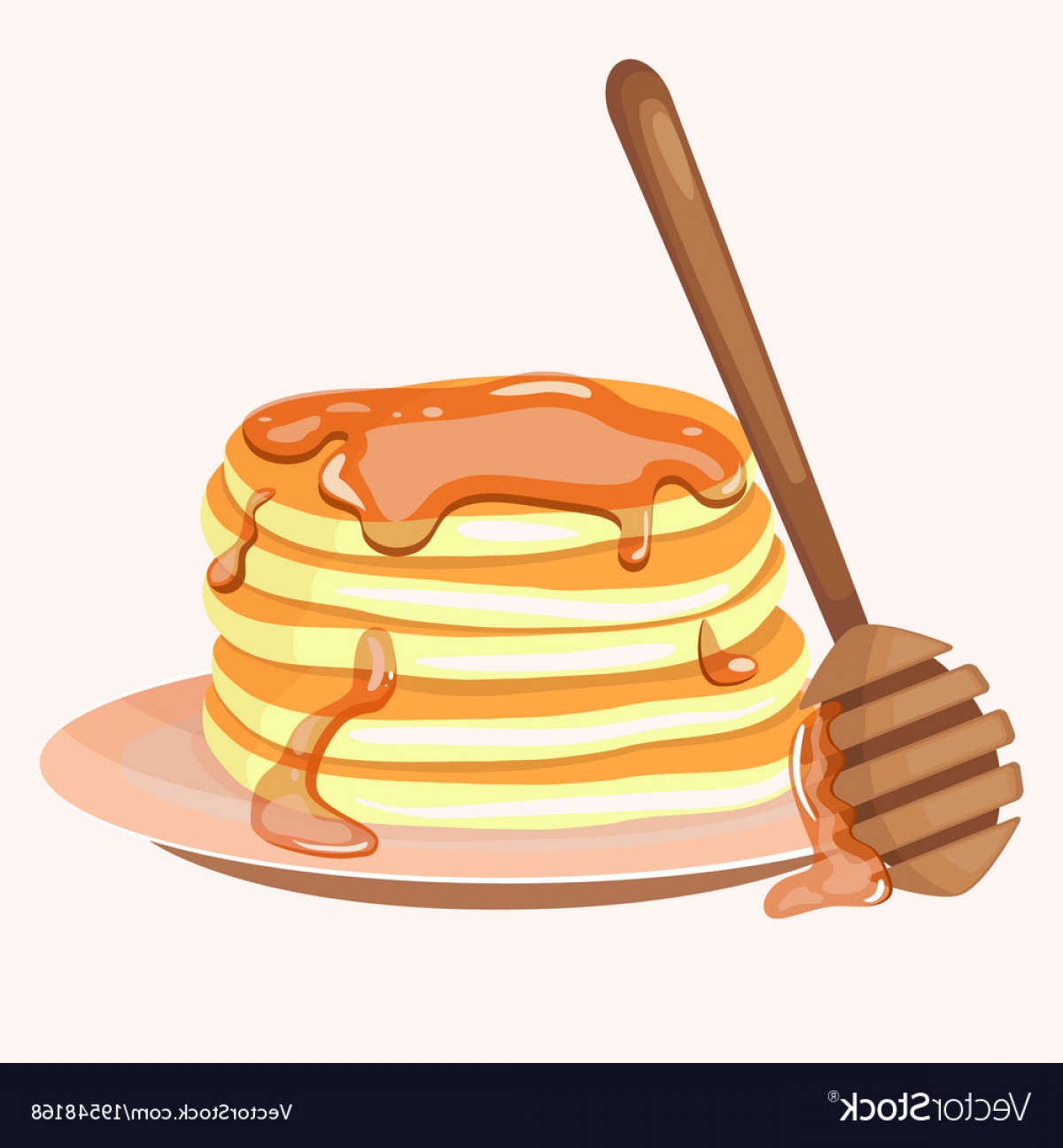 1200x1296 Pancakes With Berries And Honey Icon Cartoon Vector Sohadacouri