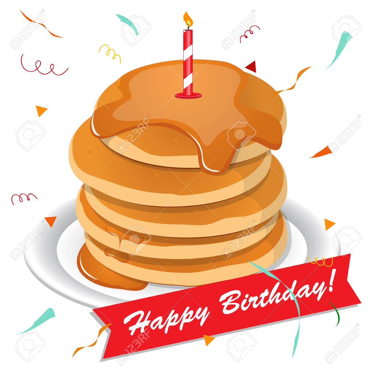 1300x1300 Pancake Clipart Birthday Cake