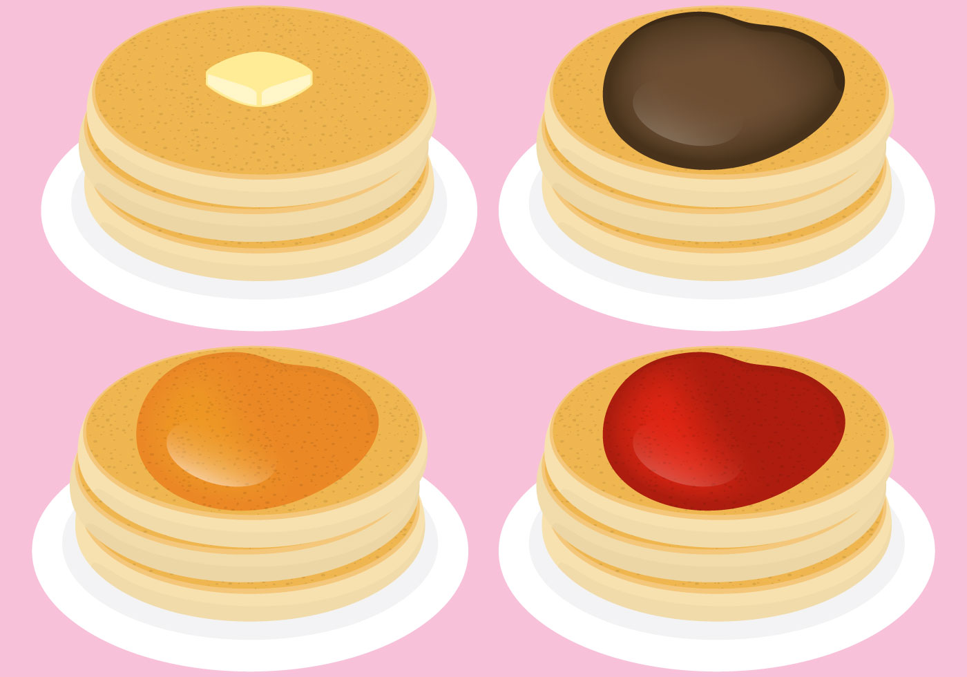 1400x980 Pancakes Free Vector Art