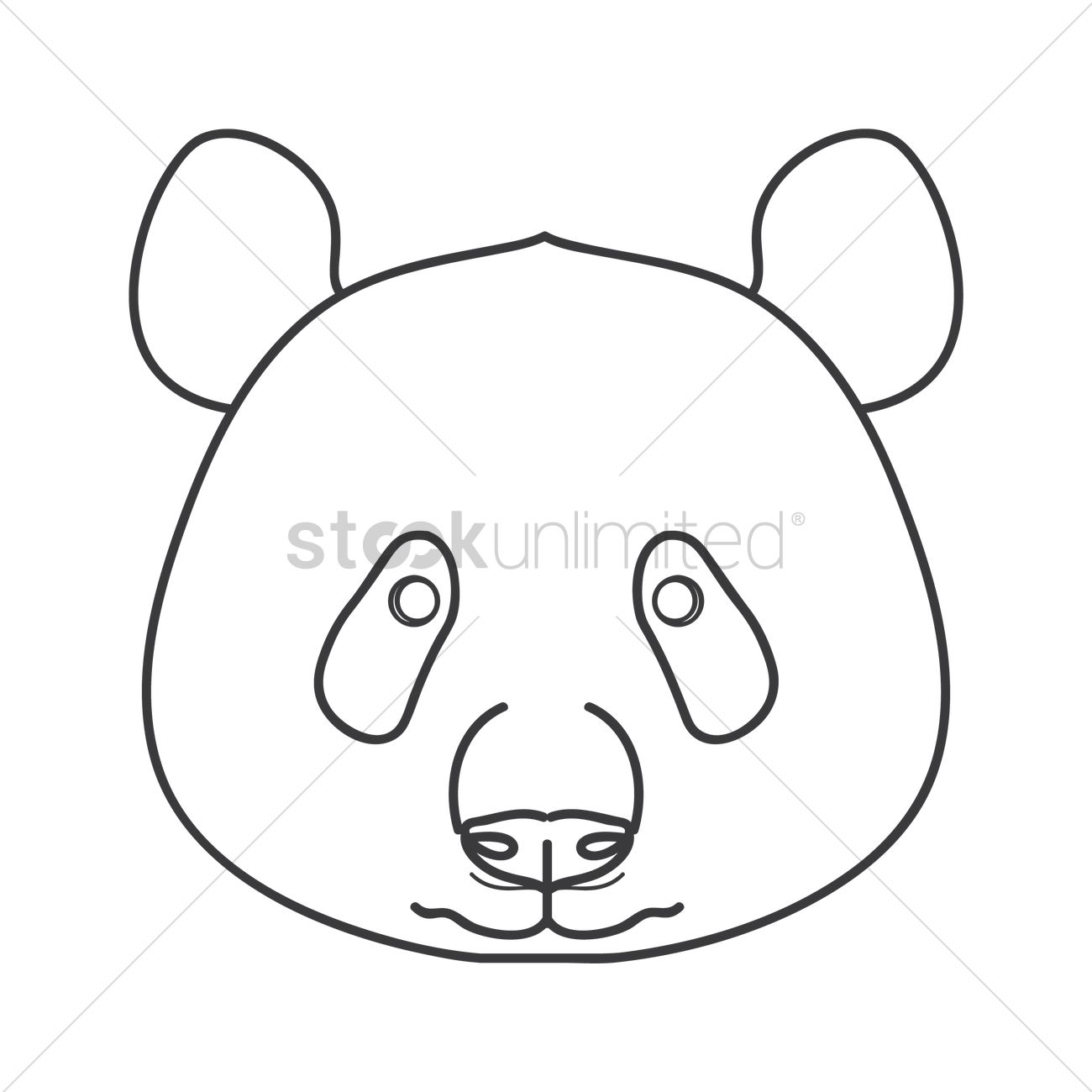 1300x1300 Panda Bear Vector Image