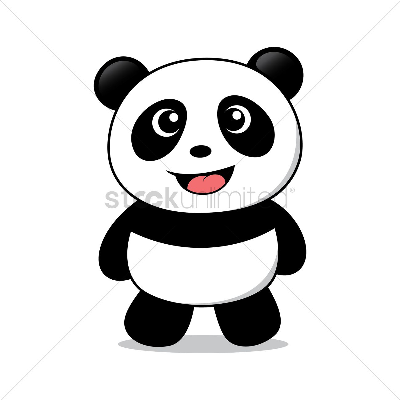 1300x1300 Panda Bear Shouting Vector Image