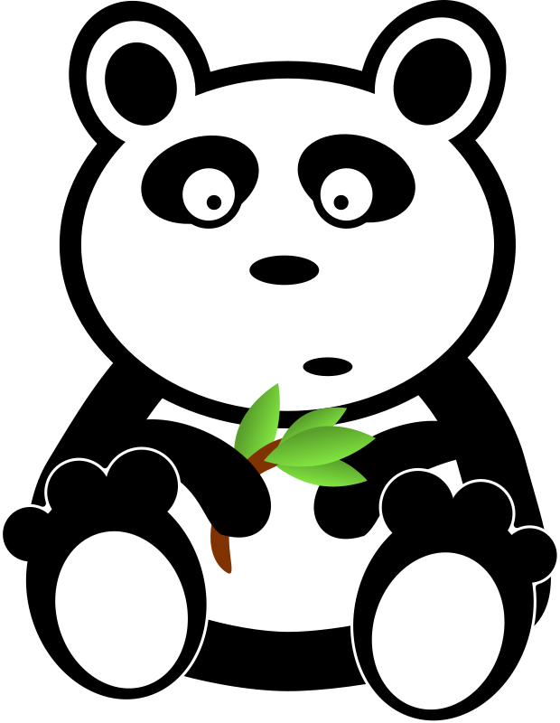 620x800 Panda With Bamboo Leaves Free Vector 4vector