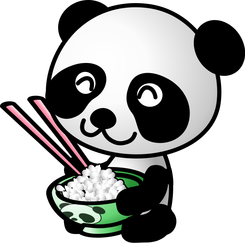 800x795 Rice Panda Free Vector 4vector