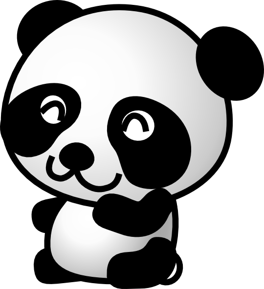 540x593 Panda Cartoon Panda 7 Clip Art