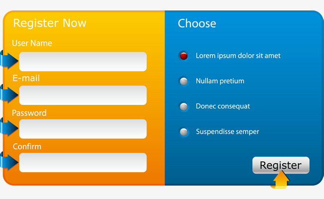 650x400 Cartoon Login Panel, Cartoon Vector, Vector Login, Login Button