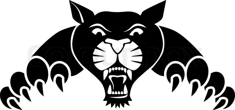 800x376 Black Panther Tattoo Stock Vector Colourbox