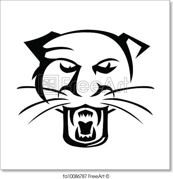 561x581 Free Art Print Of Panther Vector Illustrator Freeart Fa10086787