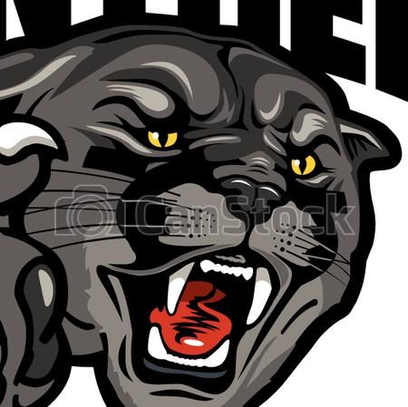 450x449 Vectors Illustration Of Panther Football Team Design With Black