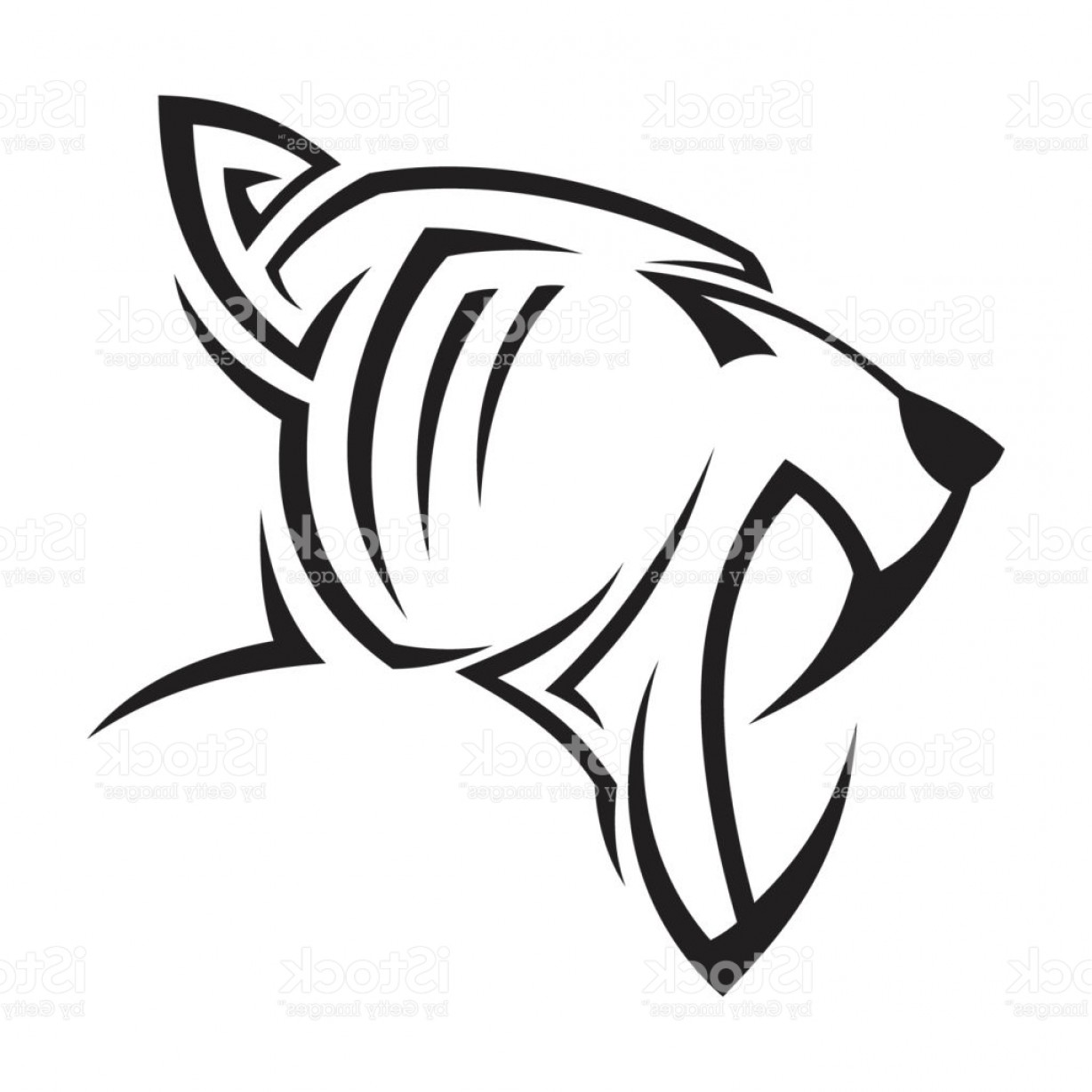 1228x1228 Creative Silhouette Illustration Tribal Vector Head Of Panther