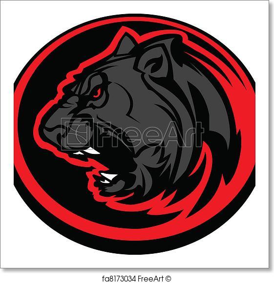 561x581 Free Art Print Of Panther Mascot Head Vector Graphic. Graphic