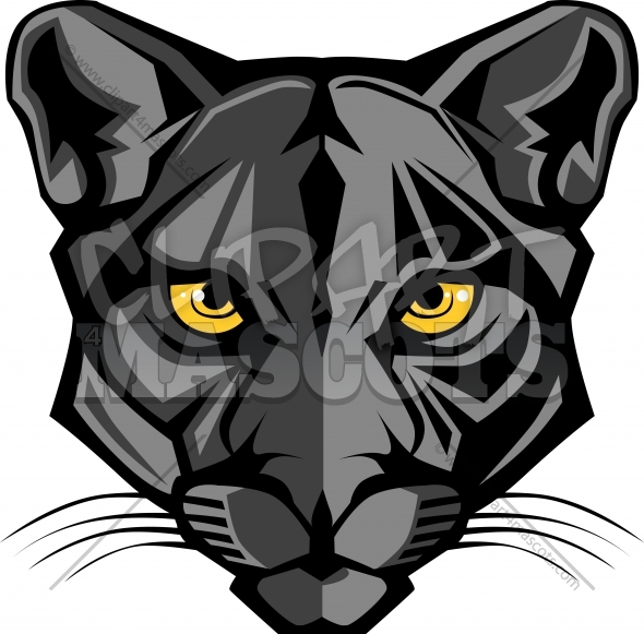 590x581 Panther Mascot Logo Graphic Vector Logo