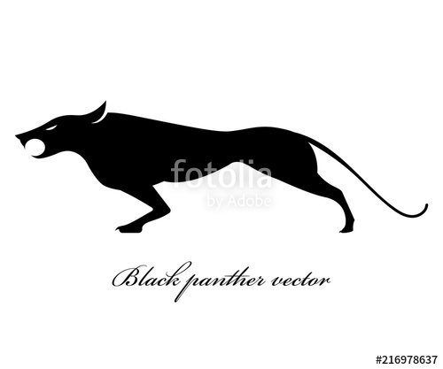 500x417 Black Panther Logo Scene Vector Design On A White Backgrounds