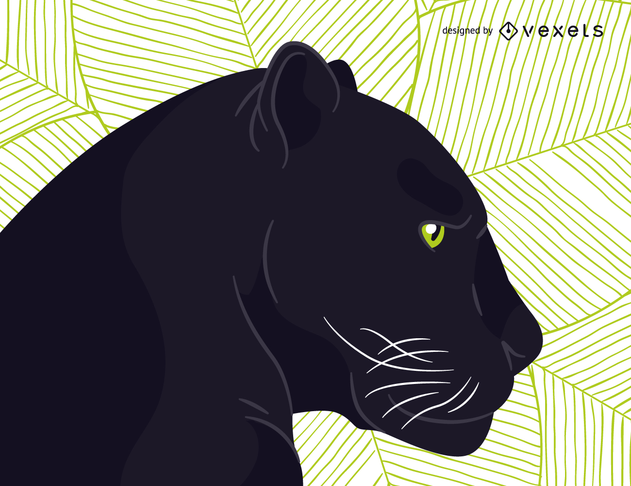 1300x1000 Black Panther Vector