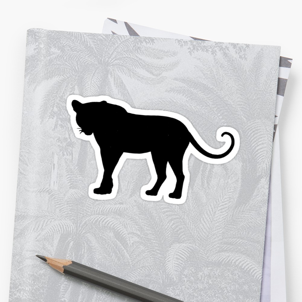 1000x1000 Black Panther Vector Print Stickers By Confettithreads Redbubble