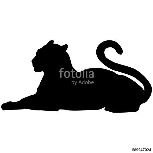 500x500 Panther Vector Image Vector Vector Silhouette Of A Black Panther