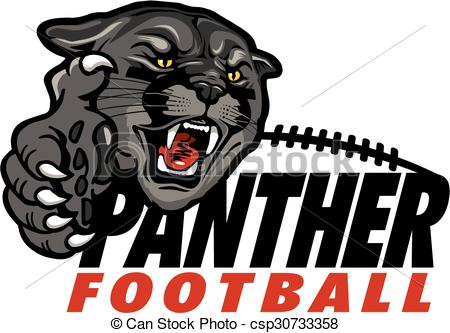 450x333 Panther Football Team Design With Black Panther Mascot And Large Claw.