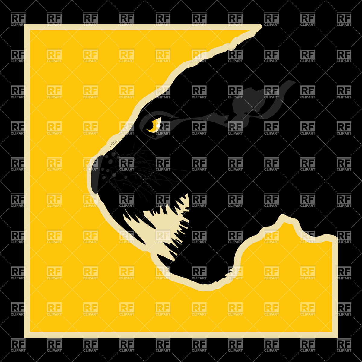 1200x1200 Silhouette Of A Black Panther Vector Image Vector Artwork Of