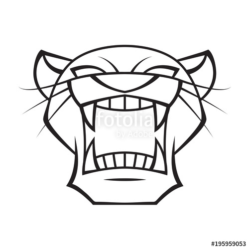500x500 Graphic Head Panther, Vector Stock Image And Royalty Free Vector