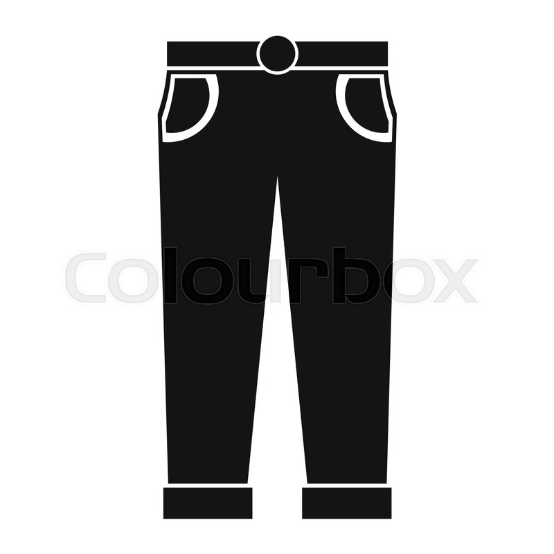 800x800 Pants In Black Simple Silhouette Style Icons Vector Illustration
