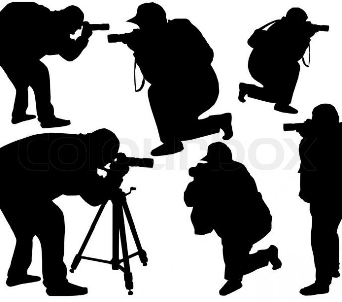 678x600 Paparazzi Silhouette Vector Celebrity Stock Vector Illustration Of