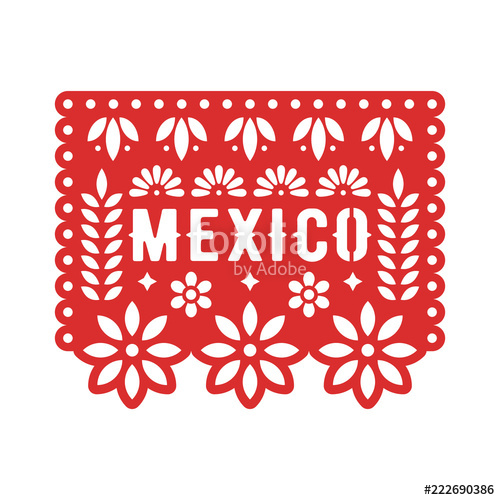 500x500 Papel Picado, Mexican Paper Decorations For Party. Cut Out