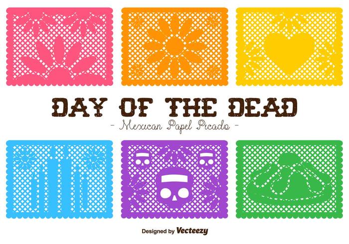 700x490 Vector Day Of The Dead Cut Out Paper Compositions
