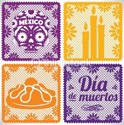 415x416 Da De Muertos Set Papel Picado Vector Id488430452