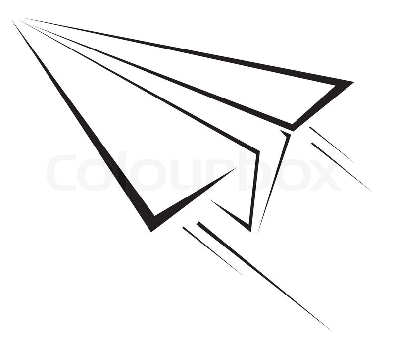 800x695 Paper Plane Symbol Stock Vector Colourbox