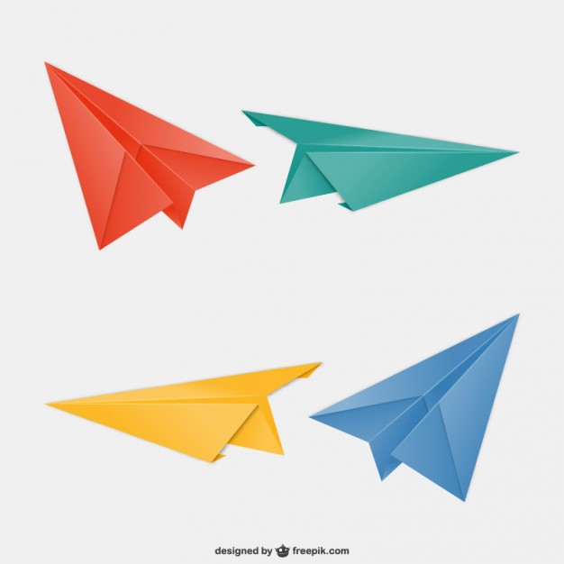 626x626 Colorful Paper Planes Vector Vector Free Download