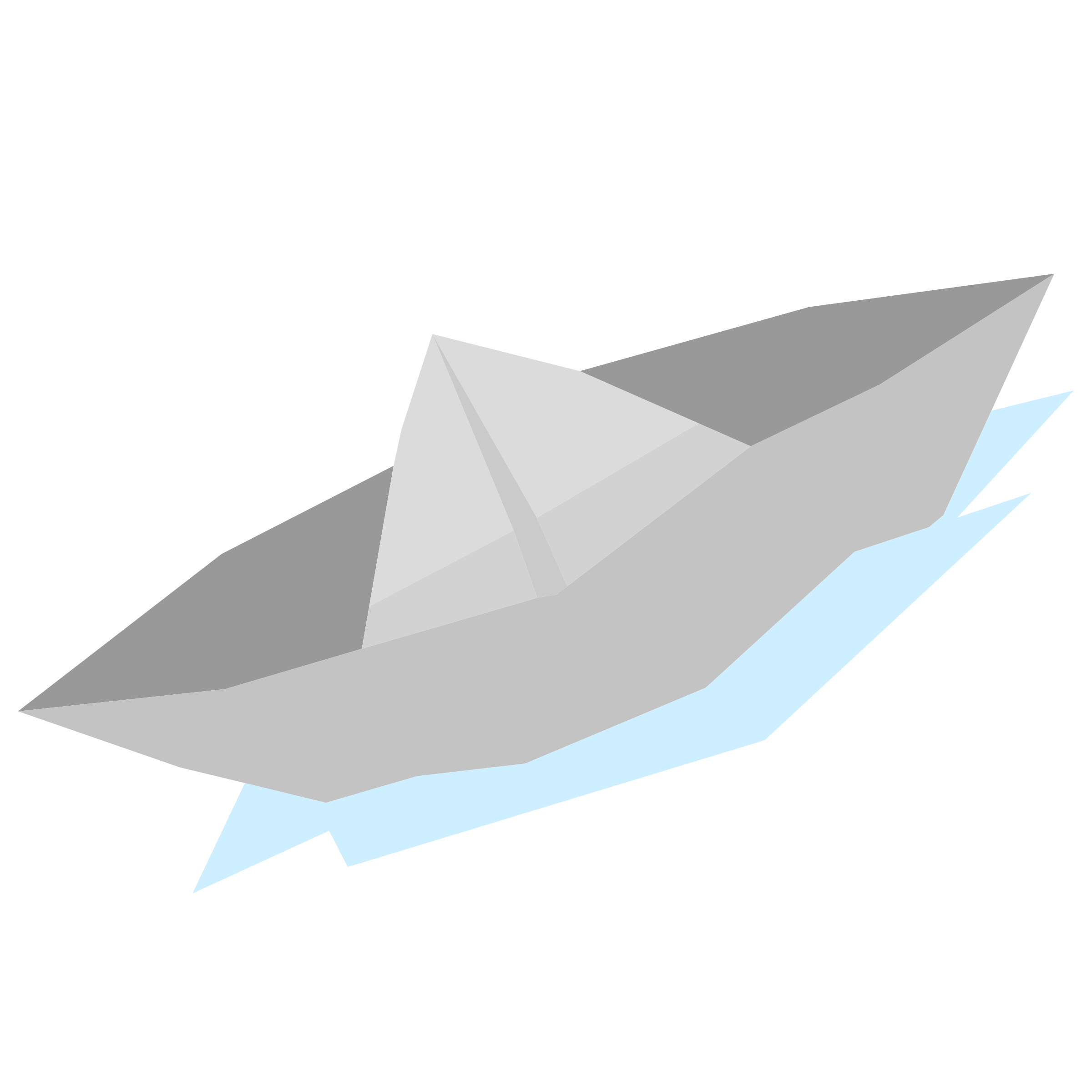 2400x2400 Paper Boat Vector Clipart Image