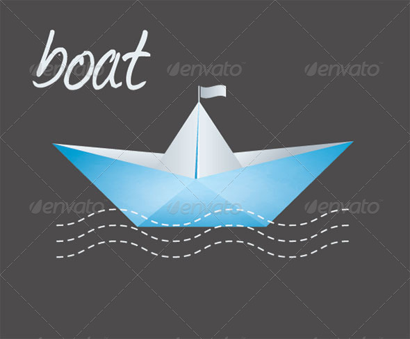 590x488 Paper Boat Vector By Alionline Graphicriver