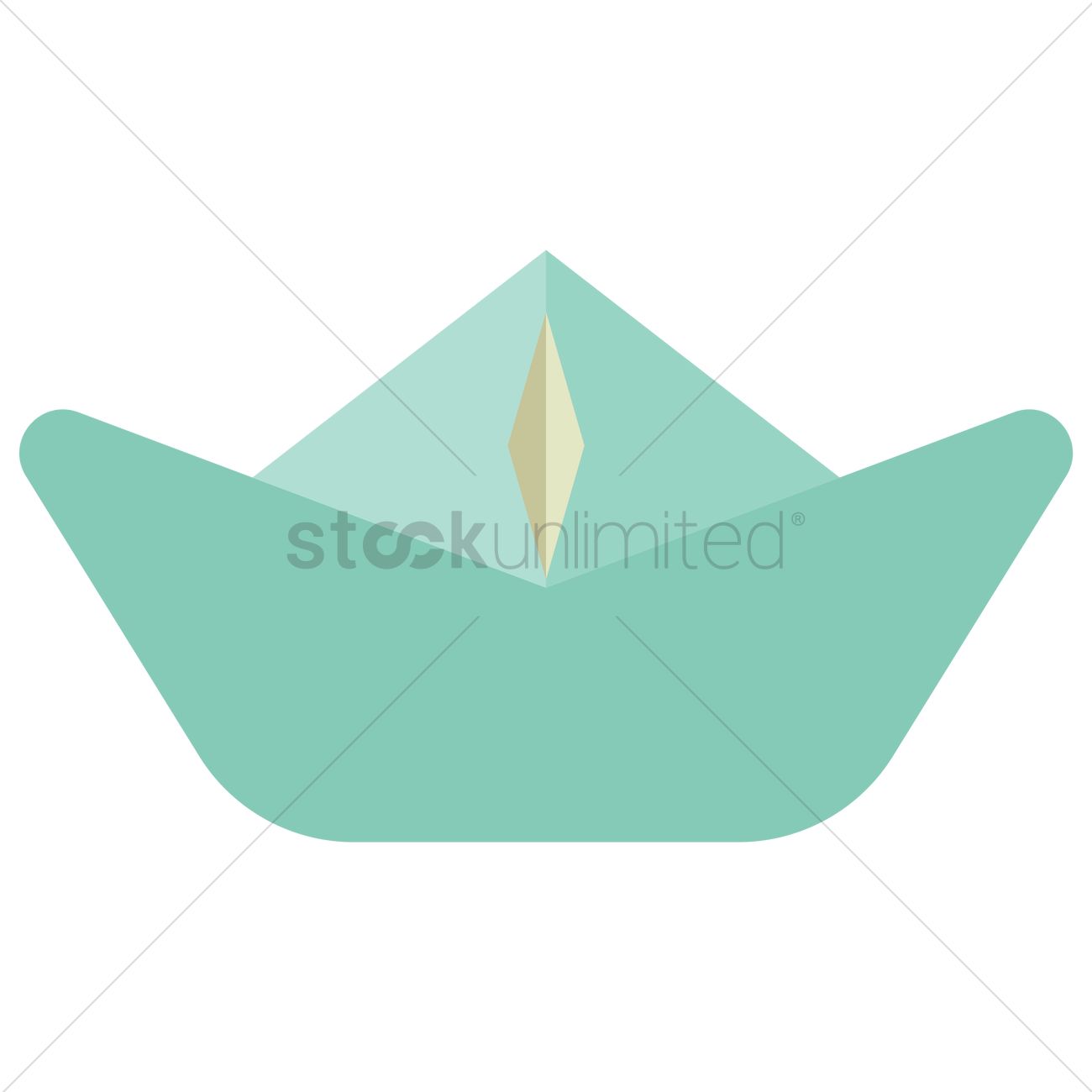 1300x1300 Paper Boat Vector Image