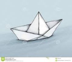 236x204 Paper Ship Origami Paper Boat . Vector Poster
