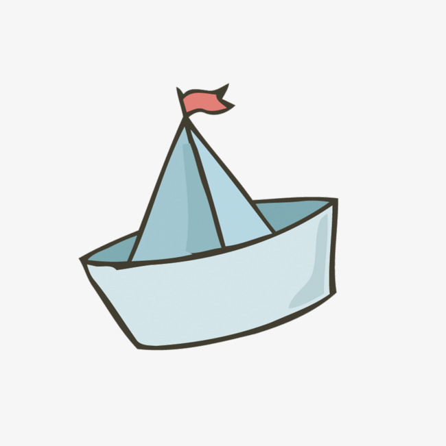 650x651 Vector Creative Hand Painted Paper Boat, Paper Vector, Boat Vector