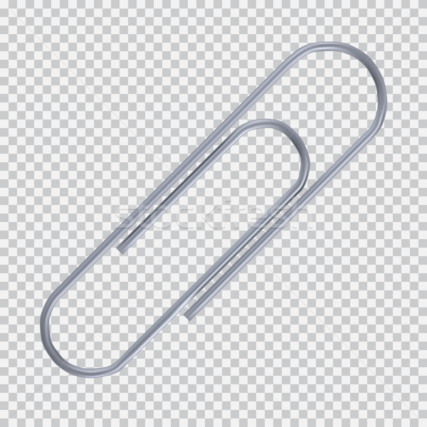 600x600 Realistic Paper Clip Vector Illustration Nikolai Artiushkin