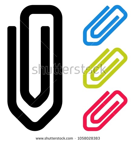 450x470 Colored Paper Clips Vector Eps 10 Illustration Stock Vector (2018