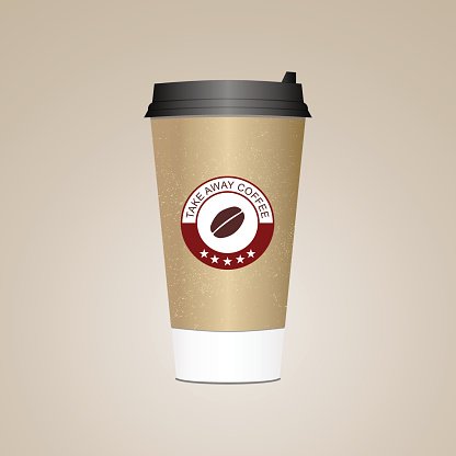 416x416 Coffee Take Away Paper Coffee Cup Vector Premium Clipart