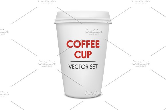 580x386 Paper Coffee Cup Vector Set Mockup Store