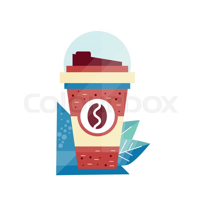 800x800 Paper Coffee Cup Vector Illustration Isolated On A White