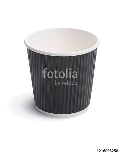 389x500 Paper Coffee Cup. Vector 3d Illustration Stock Image And Royalty