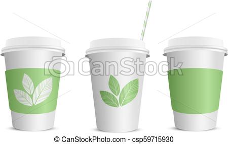 450x286 Paper Coffee Cup. Vector Realistic Blank Paper Coffee Cup Isolated