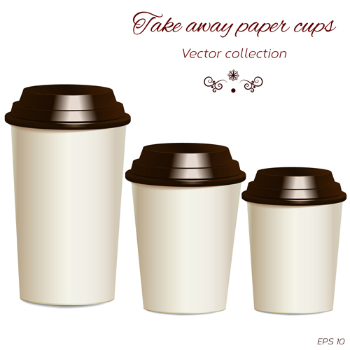500x500 Take Away Paper Cups Vector Set 01 Free Download