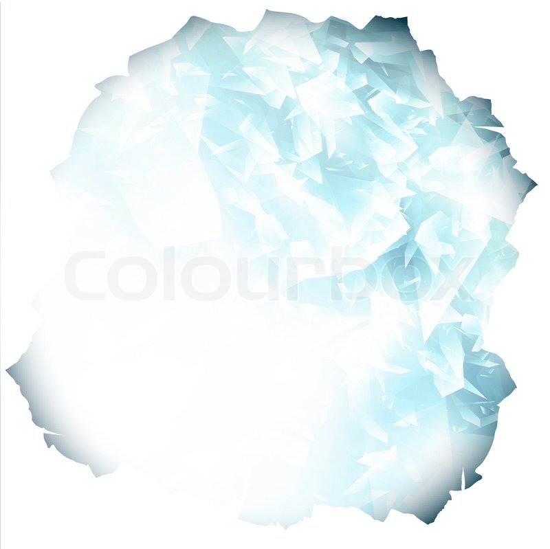 800x799 Paper Hole With Glass Or Blue Ice Background Stock Vector
